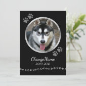 Love You Forever Dog Memorial Black Keepsaké Carte (Debout devant)