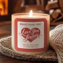 Love You Forever Valentine’s Day Candle Label