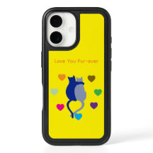 Love You Fur-ever Cat OtterBox Case – Yellow