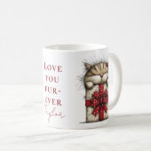 “Love You Fur-Ever” Cute Cat Gift Valentine Mug (Devant droit)