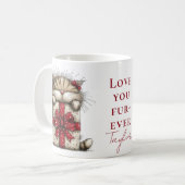 “Love You Fur-Ever” Cute Cat Gift Valentine Mug (Devant gauche)