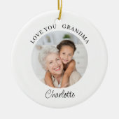 Love You Grandma Keepsake Photo  Keramisch Ornament (Voorkant)