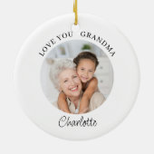 Love You Grandma Keepsake Photo  Keramisch Ornament (Achterkant)
