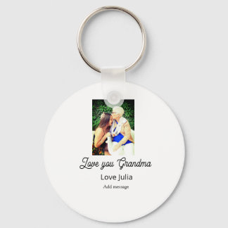 Love you Grandma photo name love message grandkids Sleutelhanger
