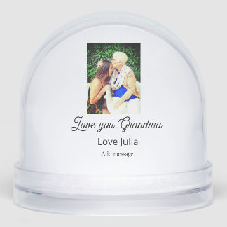 Love you Grandma photo name love message grandkids Sneeuwbol