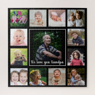 Love You Grandpa 13 Photo Collage Black Legpuzzel