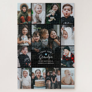 Love You Grandpa Fotocollage Bericht 1,014 Stuk Legpuzzel