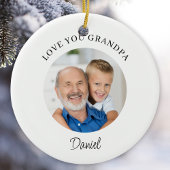 Love You Grandpa Keepsake Photo Keramisch Ornament