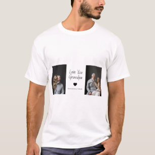 Love You Grandpa met Hart & Foto's - T-shirt