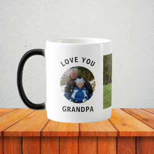 Love You Grandpa Personalized Custom Family Foto Magische Mok
