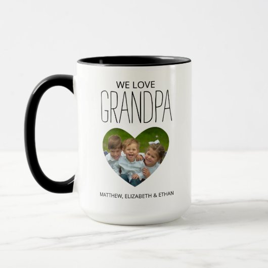Love You Grandpa Photo Café Mug (Gauche)