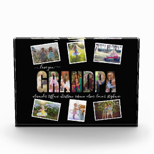 Love You Grandpa Photo Collage Letters Pic Block Fotoblokken