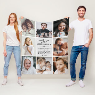 Love You Grote Oma/Nana/Granny/Andere 8-foto Fleece Deken