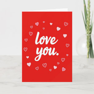 Love You Hartjes Ontwerp Kaart