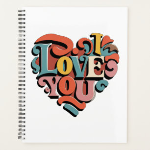 Love You Heart Rétro Psychédélie