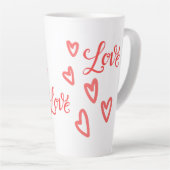 Love You Heart-Themed Valentine's Latte Mok (Rechterhoek)