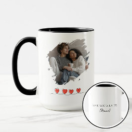 Love You Latte Valentine's Day Photo Personalized Mok