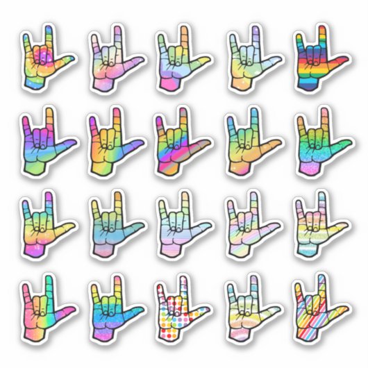 Love You Loudly – ASL Sticker for Every Heart (Voorkant)