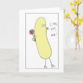 Love You Ma Bird ! Carte (Fleur jaune)