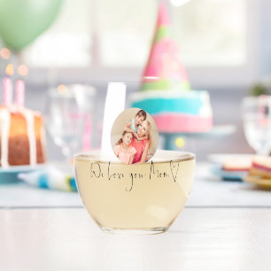 Love You Mam Hart Aangepaste Fotoscript Namen Wijnglas Zonder Voet