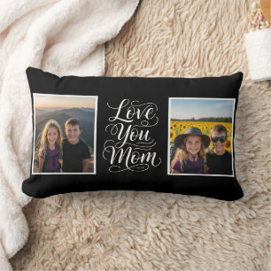 Love You Mama 2 Foto Modern Aandenken zwart wit Kussen