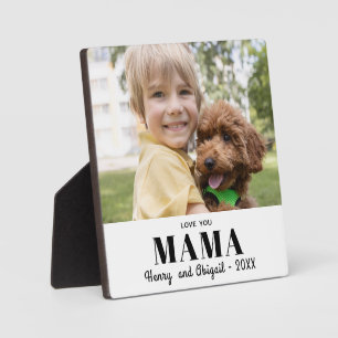 Love You Mama Photo Familie Modern Keepsake Fotoplaat