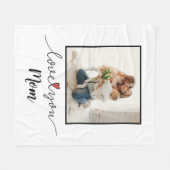 Love You mama Photo Moederdag Fleece Deken (Voorkant (Horizontaal))