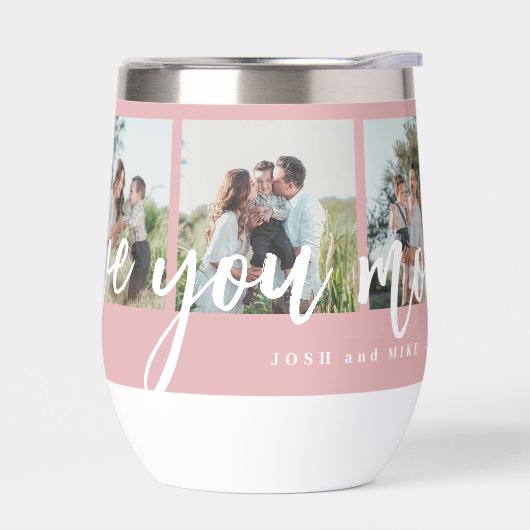 Love you maman 5 photo collage moderne personnalis (Gauche)