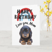 Love you Maman Carte d'anniversaire personnalisée  (Fleur jaune)