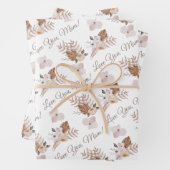 Love You Maman Envelopper Papier Papier Plat Set d (En situation)