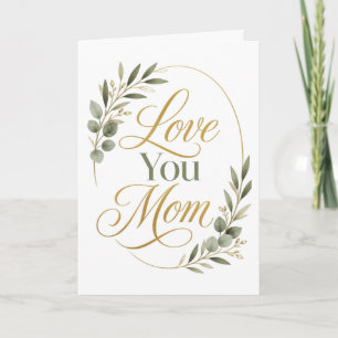 Love You Moeder Botanische Moederdag Kaart