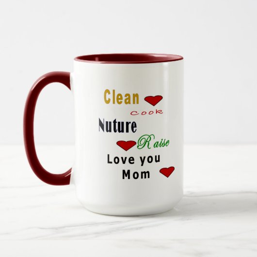 Love You Mom 2 tone Mug (Gauche)
