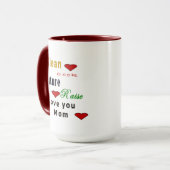 Love You Mom 2 tone Mug (Devant gauche)