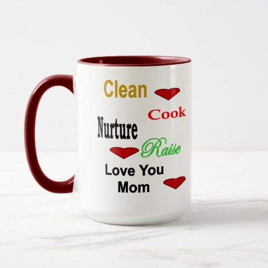 Love You Mom 2 tone Mug (Gauche)