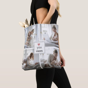 Love You Mom - Gepersonaliseerde Canvas tas voor m