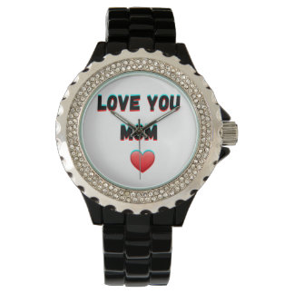 Love You Mom - Hartelijke handgeschreven typografi Horloge
