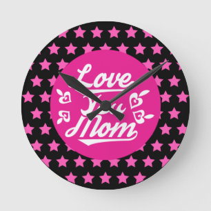 Love You Mom Moederdag Design-11996 Ronde Klok
