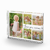 Love You Mom Typografie Moederdag Fotocollage Fotoblokken (Rechts)