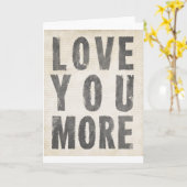Love You More (antiek wit) Kaart (Gele Bloem)