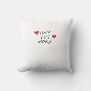 Love You More Citaat Minimaal Design Kussen