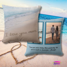 Love You More Coastal Beach Photo Collage