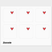 Love You More Creative Minimal Style  Vierkante Sticker (Vel)