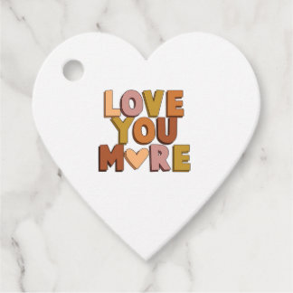 Love You More Minimaal Romantische Stijl  Bedankjes Labels