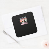Love You More Minimal Design Vierkante Sticker (Envelop)