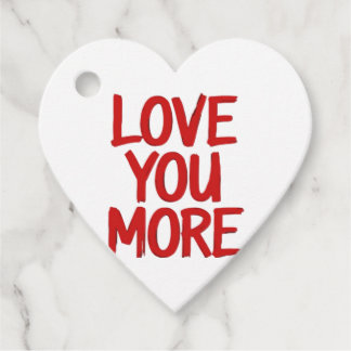 Love You More Minimal Heartfelt Design  Bedankjes Labels
