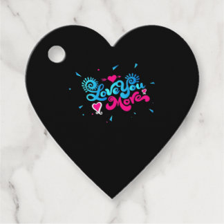 Love You More Schoon Typografie Stijl Bedankjes Labels
