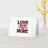 Love You More Soft Modern Design  Kaart (Gele Bloem)