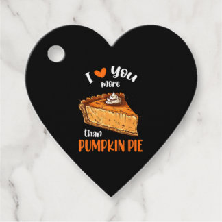 Love You More Than Pumpkin Pie Cute Vintage Style  Bedankjes Labels