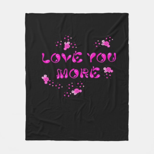 Love You More Visuele Stijl Fleece Deken (Voorkant)