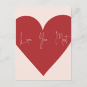 "Love You Most" ansichtkaart Briefkaart (Voorkant)